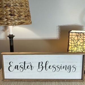 Easter Blessings Wooden Sign 25.75” x 9”